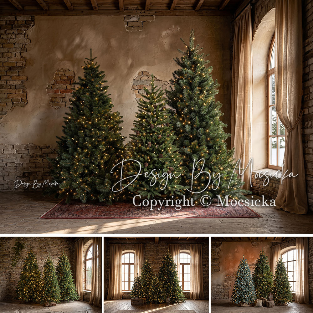 Photography Lighting Wall - Fondo de fotografía navideño Mocsicka para