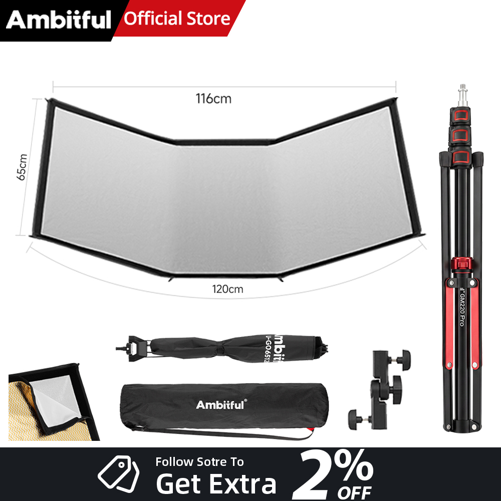Photography Lighting Kits - AMBITFUL 65*120cm Kit de trípode reflector
