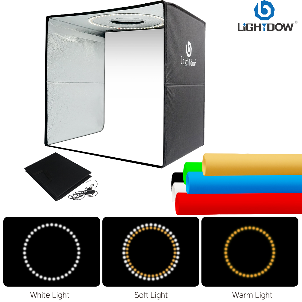 Photography Lighting Kit With Backdrop - Lightdow-Kit de caja de luz para