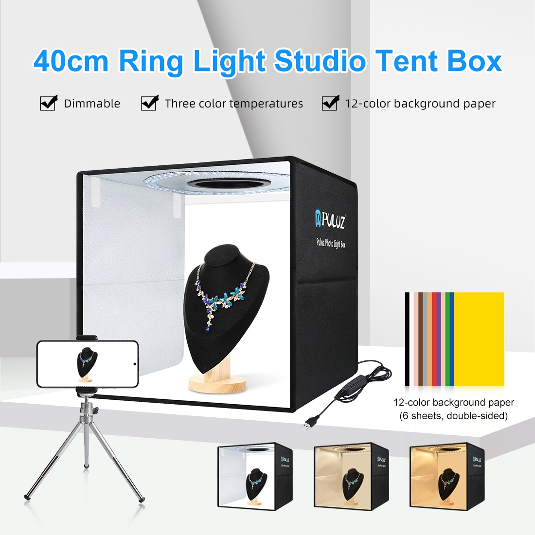 PULUZ Caja de Luz Plegable Por - Photography Lighting Styles reseña y precio