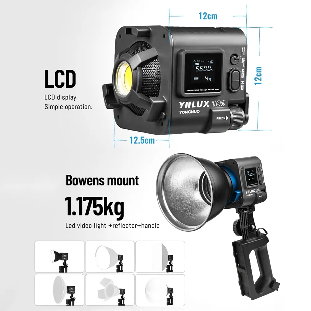 YONGNUO YNLUX100 100W 3200K-56 - Photography Lighting Led reseña y precio