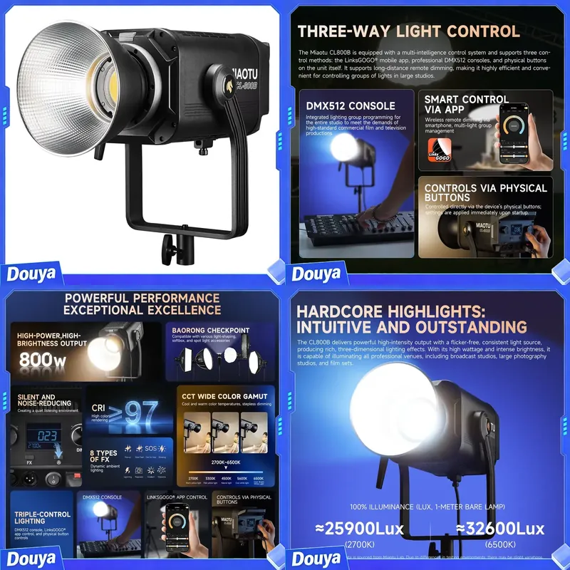 Luz LED de Estudio Bicolor CL- - Photography Lighting Direction reseña y precio