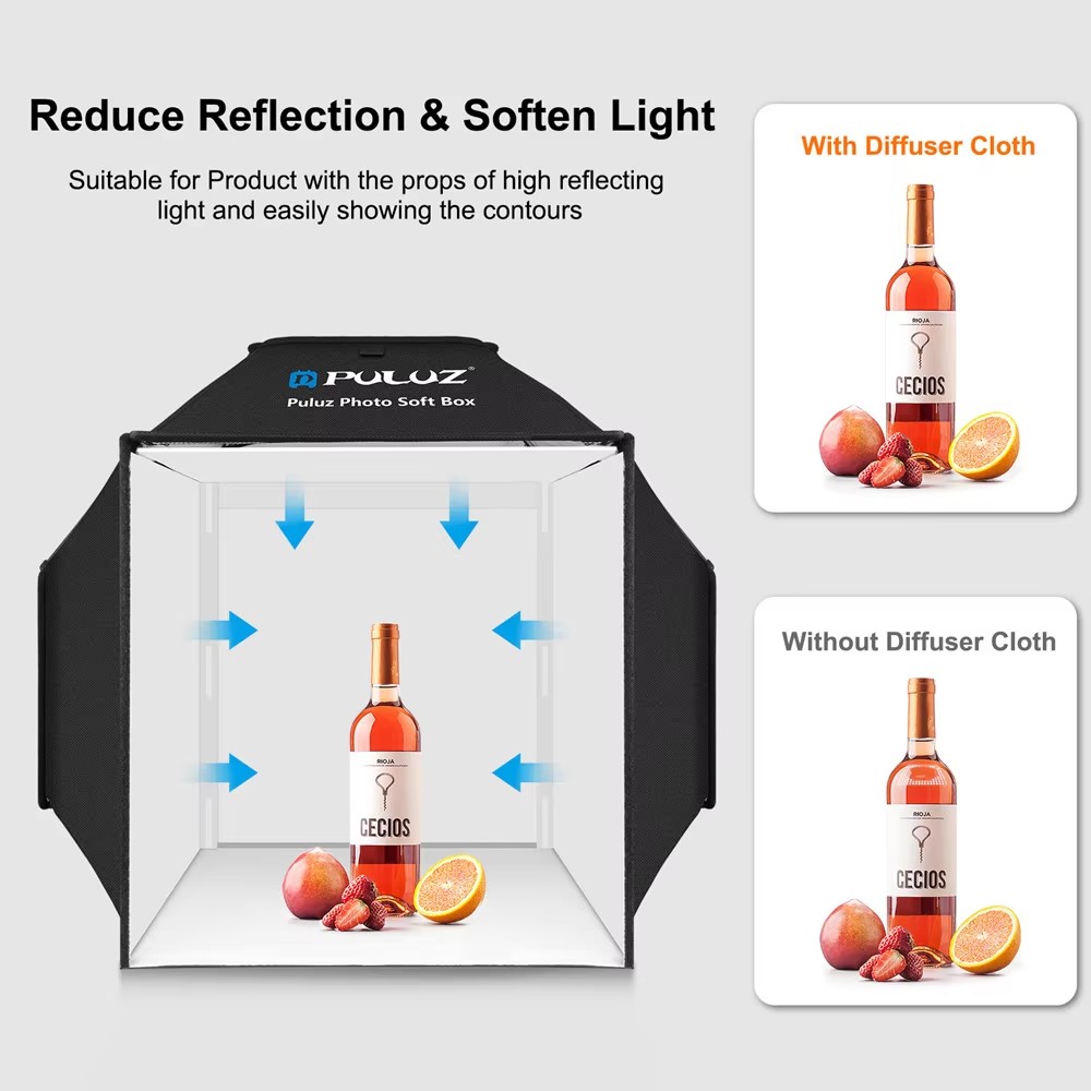 Caja de luz plegable para estu - Photography Lighting Kit With Backdrop reseña y precio