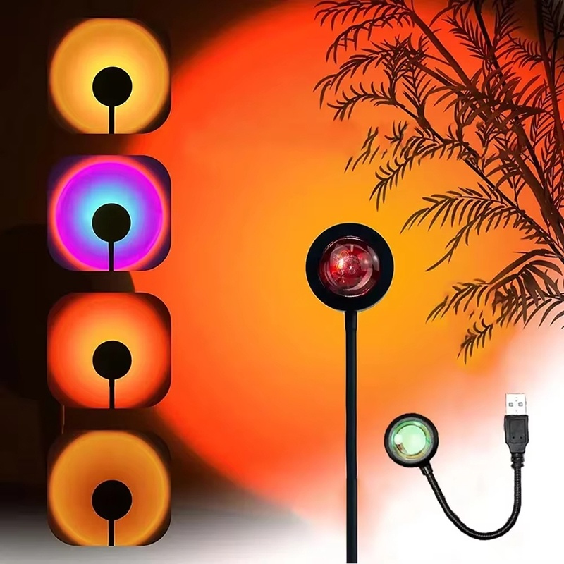 Luz LED de puesta de sol con c - Photography Lighting Wall reseña y precio