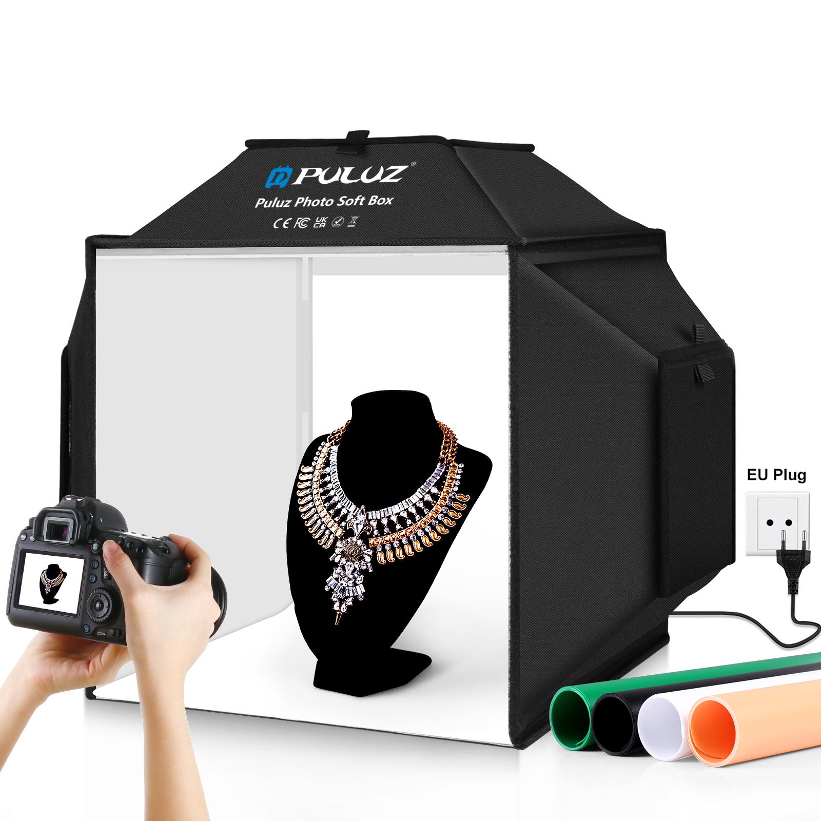 PULUZ 40cm plegable 72W 5500K  - Photography Lighting Kit With Backdrop reseña y precio