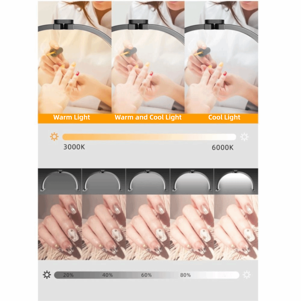 Lámpara de Uñas de Media Luna  - Photography Lighting No Shadows reseña y precio