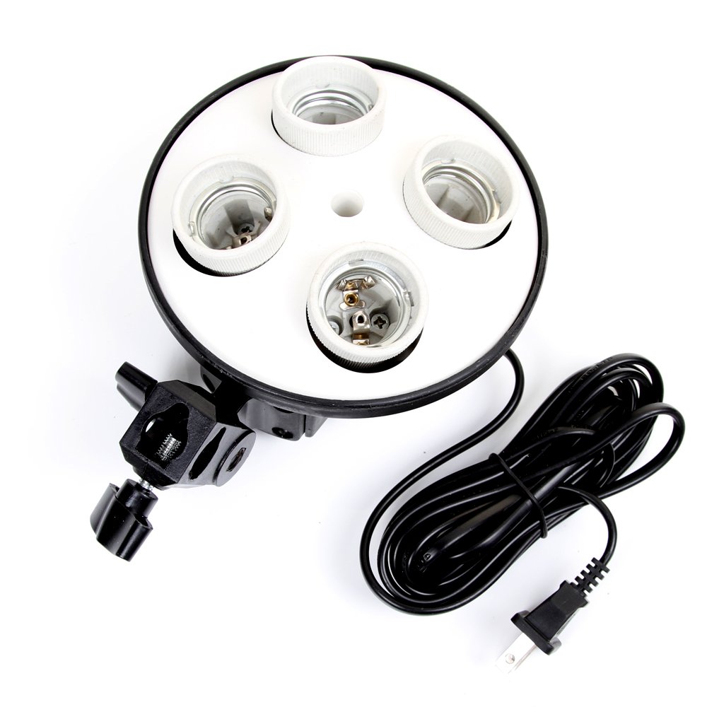 Base de cuatro portalámparas E - Photography Lighting Kit reseña y precio