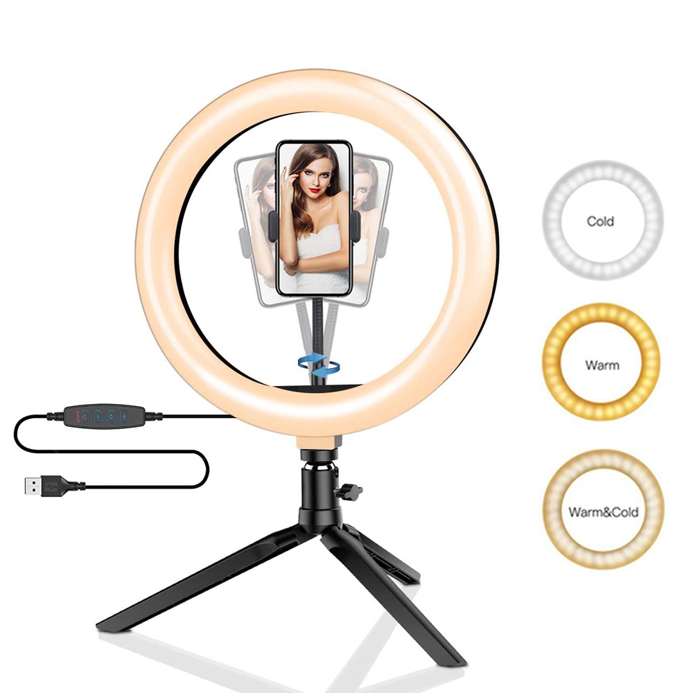 Anillo Led de 26cm y 10 pulgad - Photography Lighting Kit reseña y precio