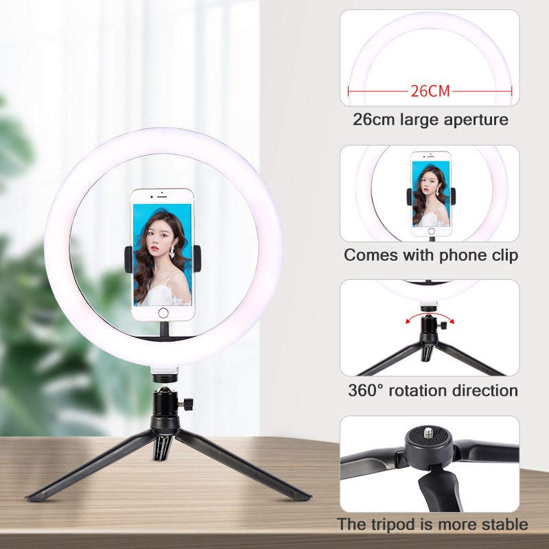 Anillo Led de 26cm y 10 pulgad - Photography Lighting Kit reseña y precio