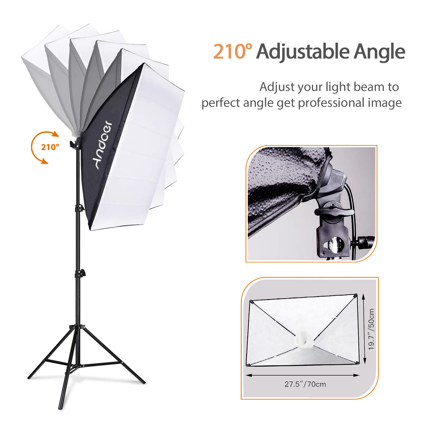 Andoer-Kit de luz para fotogra - Photography Lighting System reseña y precio