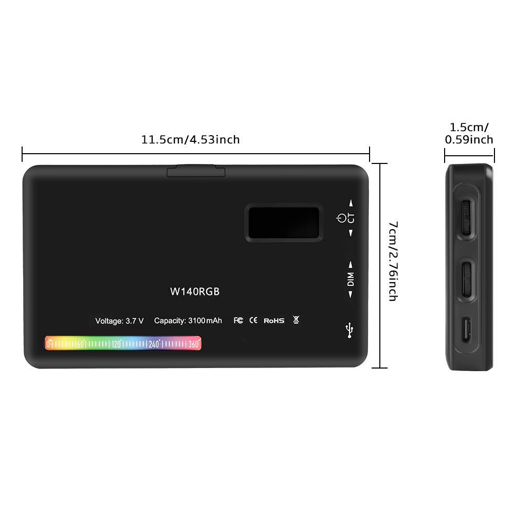 Luz de vídeo LED RGB SH W140 0 - Photography Lighting Board reseña y precio