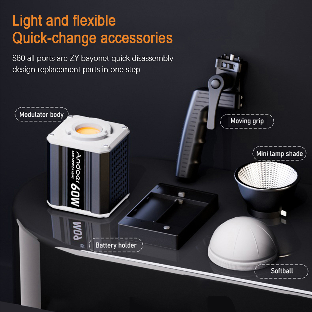 Andoer tricolor LED 60W COB fo - Photography Lighting Styles reseña y precio