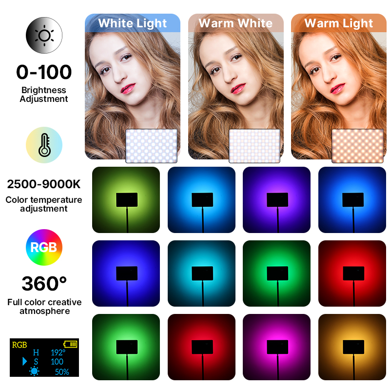 Ulanzi LT003 15W RGB luz de ví - Photography Lighting Board reseña y precio