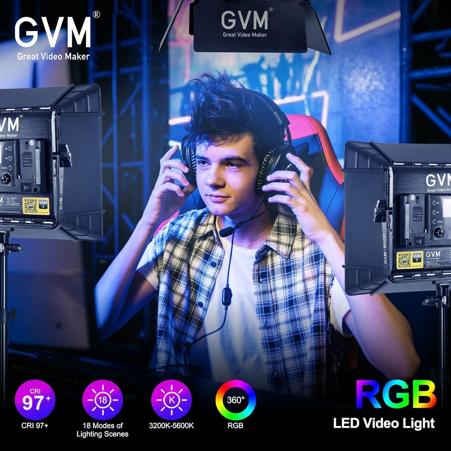Kit de Iluminación LED RGB par - Photography Lighting Kit reseña y precio