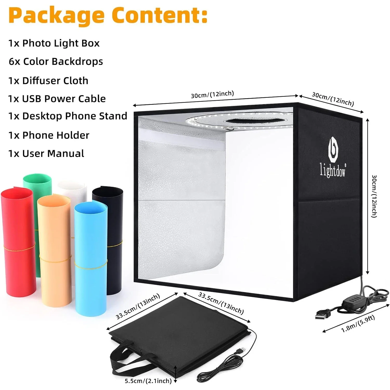 Lightdow-caja de fotos regulab - Photography Lighting Kit reseña y precio