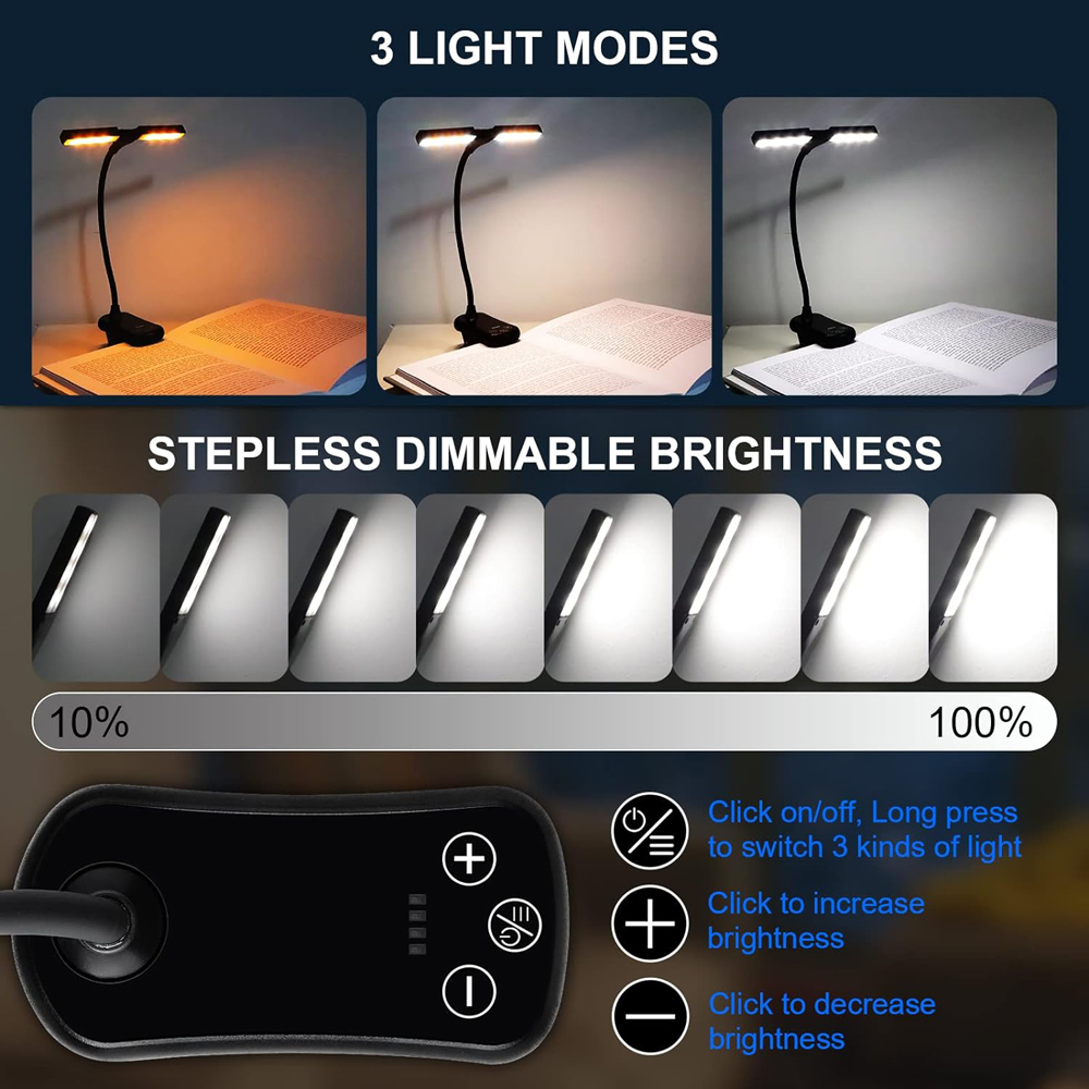 14 LED Clip en luz de libro ca - Photography Lighting Book reseña y precio