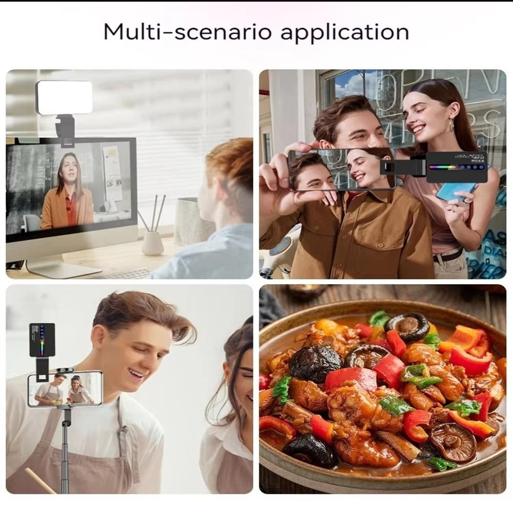 Luz LED RGB para vídeo con int - Photography Lighting Kit reseña y precio
